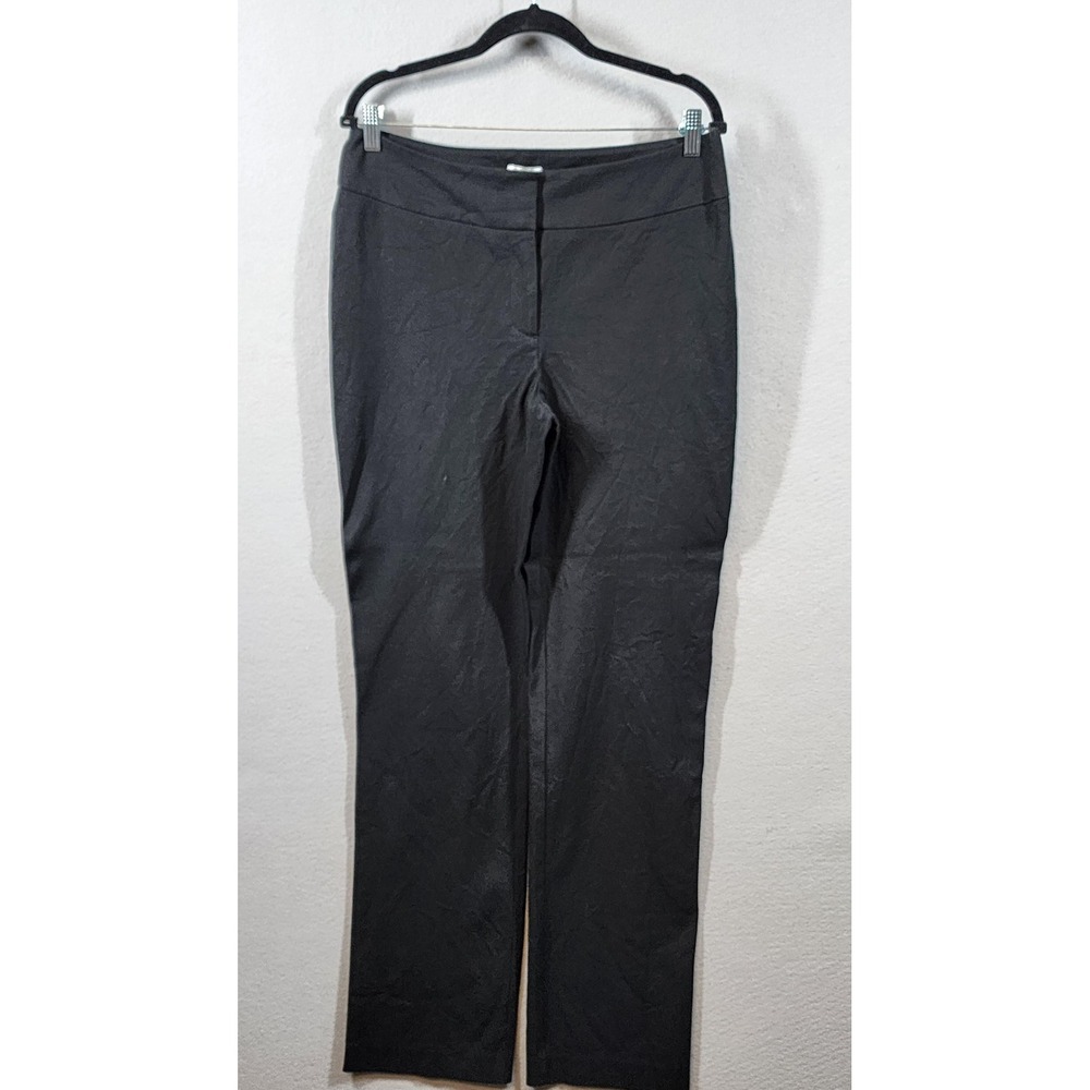 Chicos Pants Womens 1 Regular Black Dress Trousers Straight Leg Workwear Office